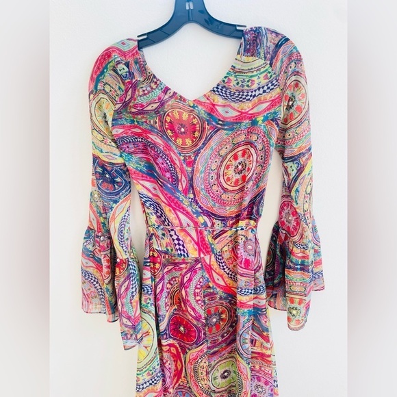 Alexis Pink multicolor geometric Charisma Mystic printed Maxi dress S NWT - Picture 13 of 13